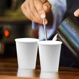 Copos de Papel PLA Descartáveis de Parede Única com Logo Personalizado para Bebidas Quentes e Frias para Café e Chá 8oz 12oz 16oz 20oz Copo Artesanal