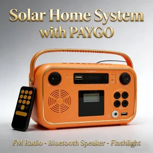 Solar Home System Pay as You Go Radio/Bluetooth Speaker/Flashlight/ LED Bulbs Functions