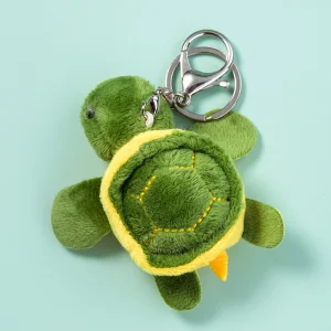 Juguete de peluche mini tortuga de dibujos animados al por mayor, muñeca llavero colgante