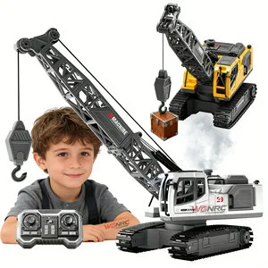 WGNRC E4 1/20 Scale Engineering Truck Crane Model Toys 12 Channel Remote Control Rc Tower Crane Toys Rc Construction Crane Toys