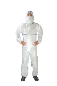Equipo de protección personal desechable de PP+PE, mono médico de protección