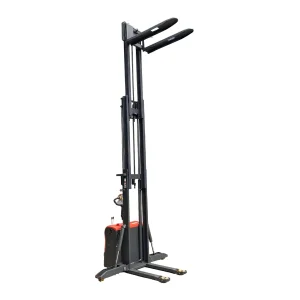 Self Loaded Full Electric Pallet Stacker Forklift Electric Reach Stacker Side Pallet Hydraulic Battery Operated Stacker