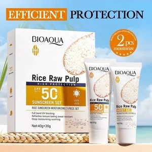 Rice Raw Pulp SPF50+ Sunscreen Set