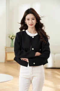 Premium Elegant Women Padded Shoulder Outerwear ODM/OEM