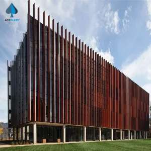 ACEPLATE Building Facade Aluminum Louver Framing System Sun Louver Shutters Aluminum Alloy Horizontal For Exterior Wall 15 Years