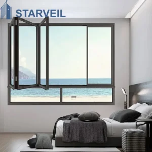 Premium Aluminum Folding Window Waterproof Sealing and Energy Saving Design and Slim Frame Window