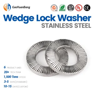 304 316 Stainless Steel M4 M6 M16 Dacromet Double Fold Self-Locking Wedge Lock Washer