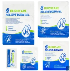 Burn Relief Dressings for First Aid Kits with Antimicrobial Gel for Fast Healing and Comfort