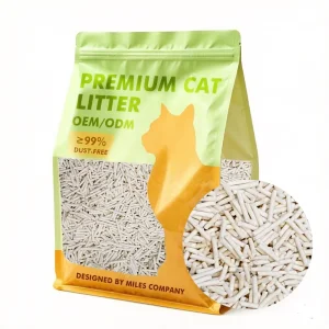 Arena para gatos de tofu natural: segura, absorbente, biodegradable