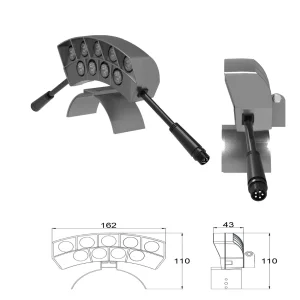 15W 18W RGB Crescent Light LED Outdoor Corrugated Lamp Project Special Roof Tile Projection Lamp
