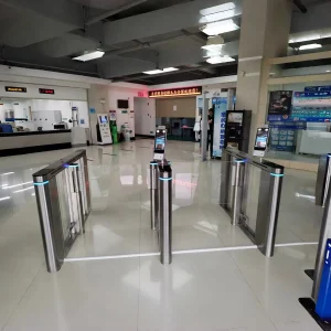 Speed Gate for Metro Train Station Security with Biometric Attendance System