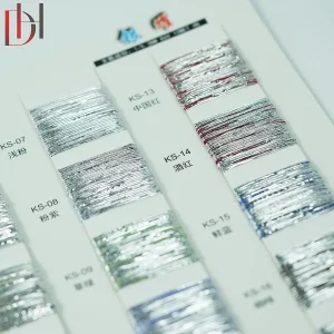 Iridescent Silver Yarn for Apparel Trimming Dresses and Denim