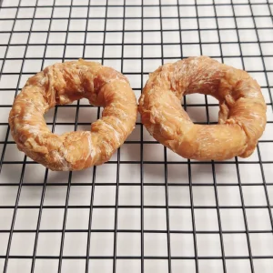 Chicken Rawhide Donut Dog Chews Suitable Large Breed Dogs Protein-Rich Pet Food