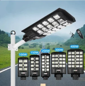 Light Messenger Lamparas Solares Outdoor Stadium Parking Lot Garden Wall Installation Outside 100W 200W 300W 400W LED Street Solar Light Motion Sensor