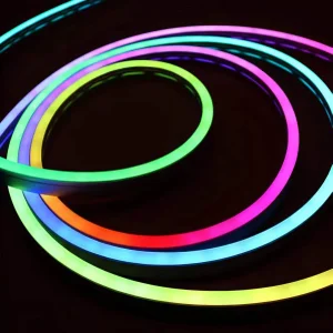 UL Certified Industrial Grade LED Neon Flex Strip 20X20mm RGBW 12V/24V 50, 000hrs Lifespan Landscape Lighting Side View