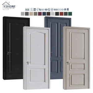 Guangdong Yohome Wooden Door Manufacturer Custom European Modern Solid Wood Interior Soundproof Doors