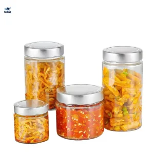 Bulk Sealed Transparent Glass Jars 80ml-1000ml (Including 150ml) Food Grade Pantry Storage Leakproof for Cookies &amp; Salad Spices