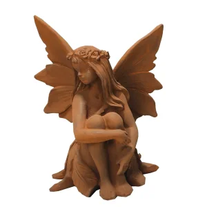 Forged Cast Iron Rusty Finish Angel Wings Housewarming Statue