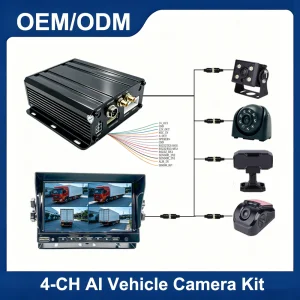 7 Inch Monitor 4CH Mobile DVR