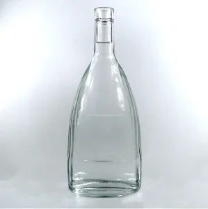 500ml 720ml 750ml Transparency Empty Design Custom Xo Wine Rum Spirit Glass Bottle Customized Printed Bottle with Cork Finish