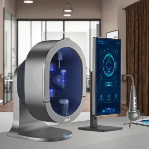 Factory Supply Smart AI Skin Analyzer Machine for Face Moisture Oil Pores Wrinkles UV Spot Analysis US/EU Compatible Commercial