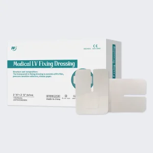 Disposable Waterproof Self-Adhesive I. V. Cannula Fixing Dressing Non Woven Island Wound Plaster with Pad