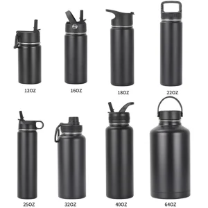 8 Sizes High Quality Stainless Steel Sports Water Bottle Insulated Vacuum Flask