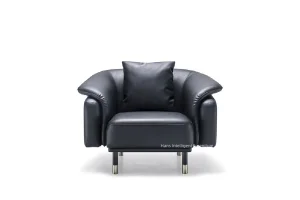 Elegant Leather Loveseat Sofa for High-End Home Furniture