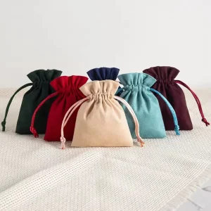 Saco de Veludo Vermelho Personalizado com Impressão, Saco de Suede Macio com Cordão para Embalagem, Sacos de Presente