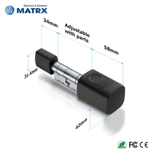 Ttlock APP Fingerprint and Password Smart Door Cylinder Lock with Europe Standard