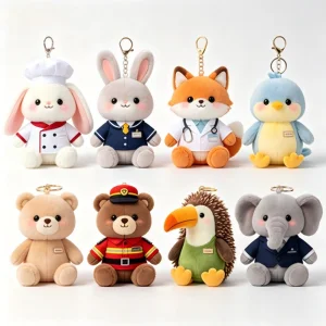 Cartoon Plush Keychain