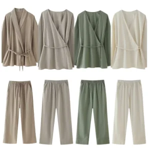 Women Cotton Linen Two Piece Sets