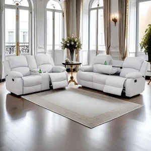 Modern Multifunctional Leather Massage Sofa Chair Recliner Set