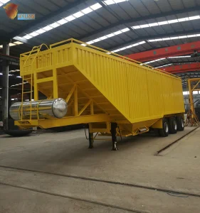 Grain Transport Special Semi-Trailer U-Shaped Car 30-60 Tons Custom Shaft Mobile Crawler Translation Dump