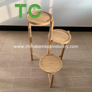 Bamboo Plant Stand 3 Potted