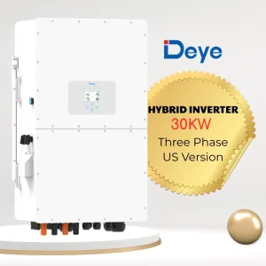 Deye Us Version Max. 10PCS Parallel Sun-30K-Sg01HP3-Us-Bm4 High Voltage 3 Phase 30kw Hybrid Solar Inverter