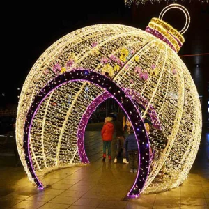 Outdoor Big Christmas Ball Arch Decorations Props for Window Display
