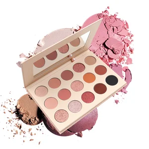 Custom 15-Color Pigmented Eyeshadow Palette Private Label Custom Eye Shadow