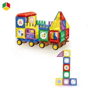 QS Educational DIY Puzzle Play Big Set Gift Kids Safety Construction Learning Amazon Hot Sales Stem Magnetic Car Blocks for Boys Girls Toddlers Toys
