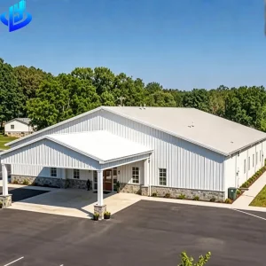 Pre Engineered White Steel Structure Church Building Prefabricated Metal Chapel Community Center Religious Hall Kit