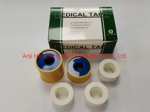 ISO Approved High Quality Medical Adhesive Zinc Oxide Cotton Tape Sports Tape 15cm