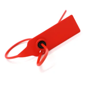 Plastic Seal Lock Red Zip Tag