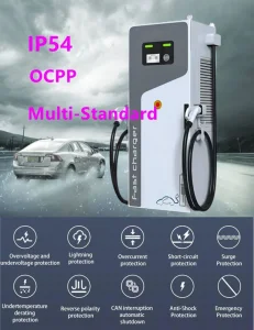 180kw China Hotsale Dual Gun Outdoor CCS2 Floor Mounted DC Fast Solar EV Charging Station