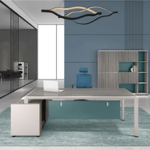 Wholesale Market Brown Executive Office Furniture Wooden Computer Table Office Desk with Office Chair