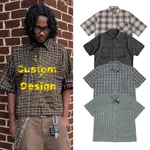 Fashion Short Sleeve Custom Flannels