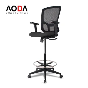 Wholesale Drafting Chair Tall Office Chair with Lumbar Support Footrest Ring Mid Back for Adults Standing Desk Drafting Stool