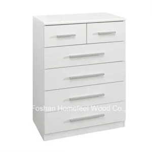 White Gloss Bedroom Chest of Drawers