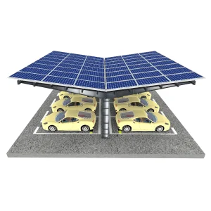 OEM Wholesale Price Warranty Solar Panel Car Port 10 Years AL6005-T5 Aluminium Structure Solar Roof System Concrete Foundation