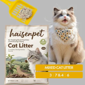Fast Clumping Cat Litter Biodegradable Mixed Cat Litter Absorbent