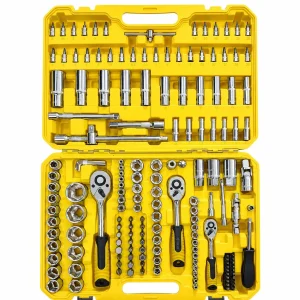 Conjunto de Ferramentas de Chave de Soquete Cr-V Profissional com Cabos de Catraca 172PCS